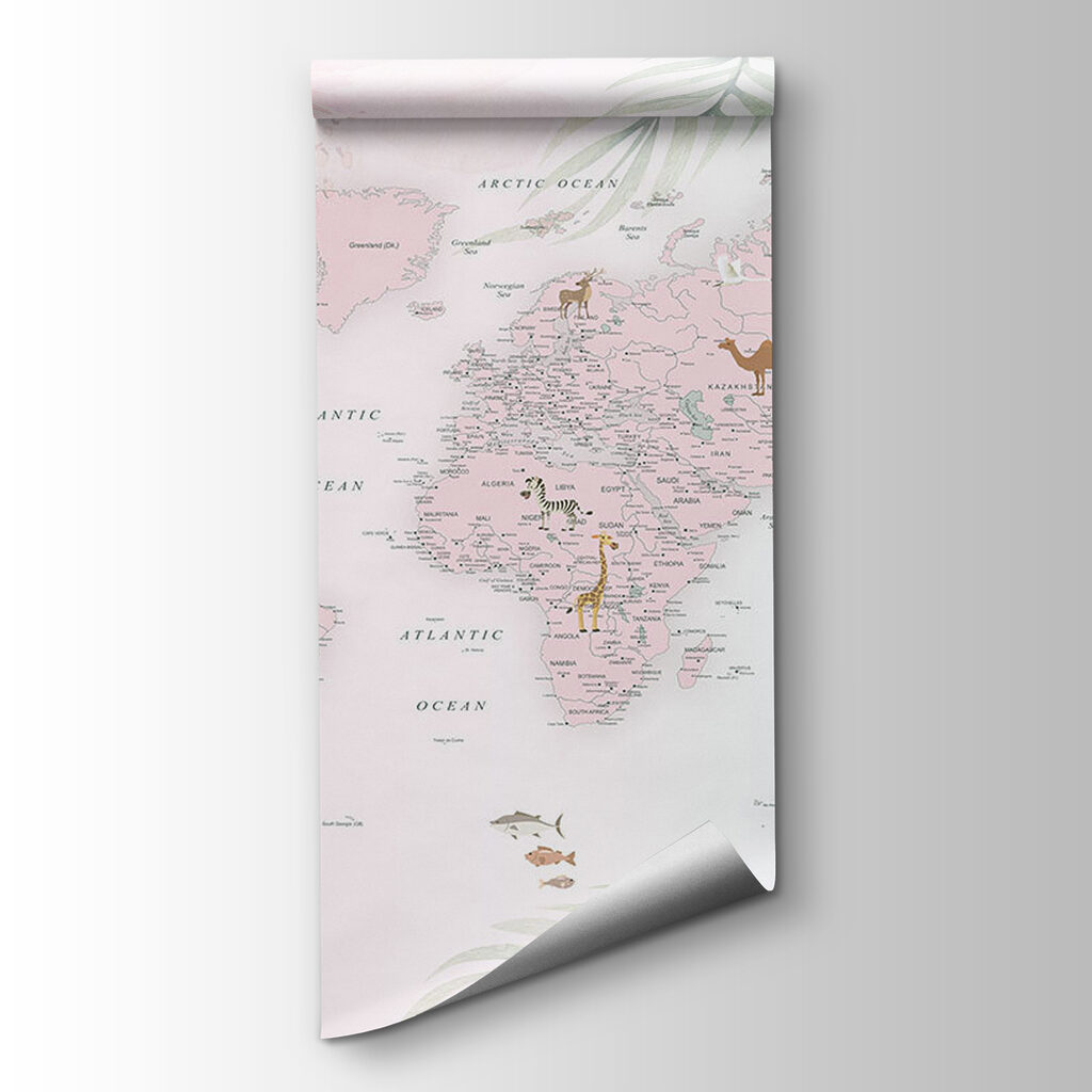 Mappa tra foglie pastello — vista del prodotto
