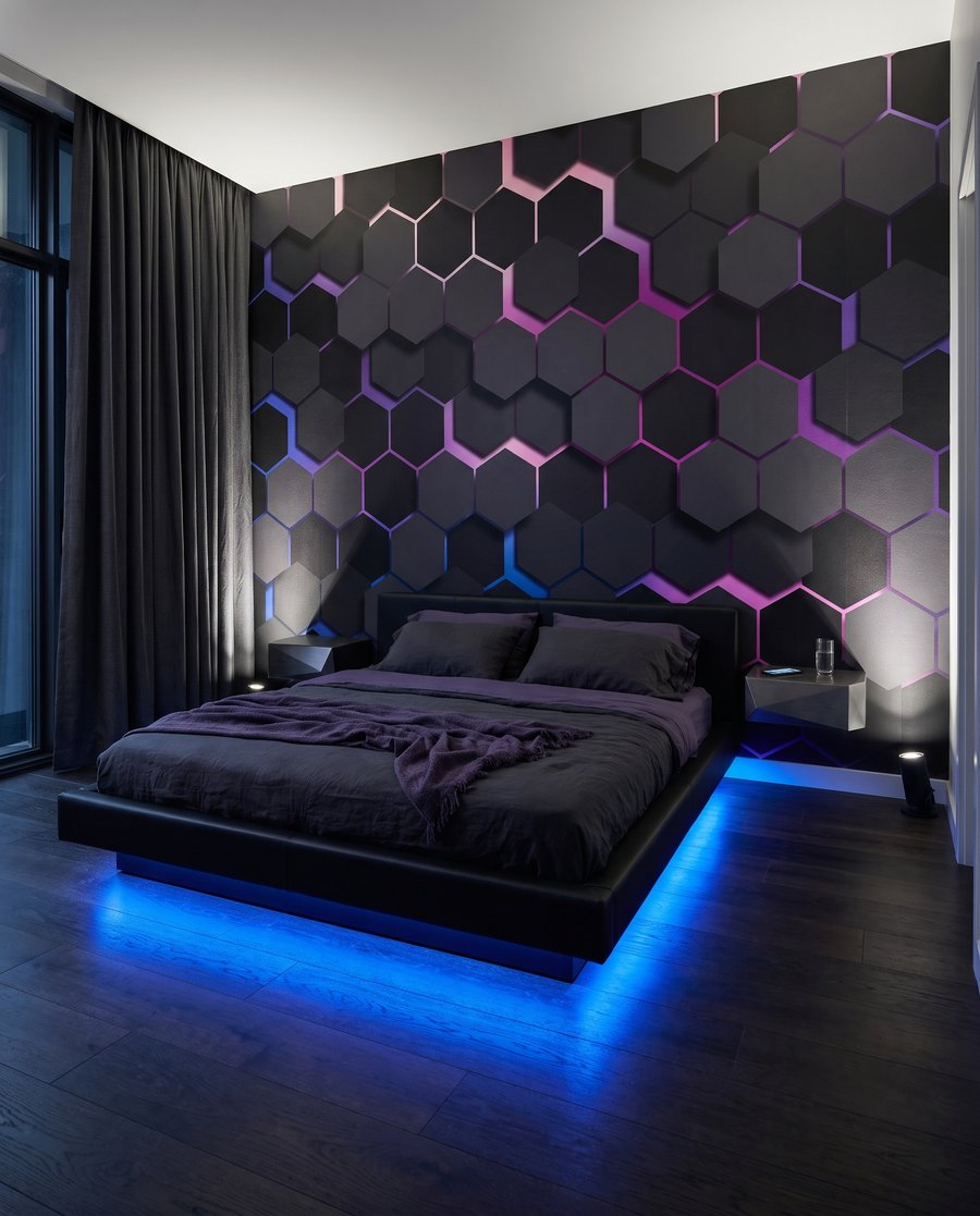 Esagoni scuri luminosi — ambiente 1