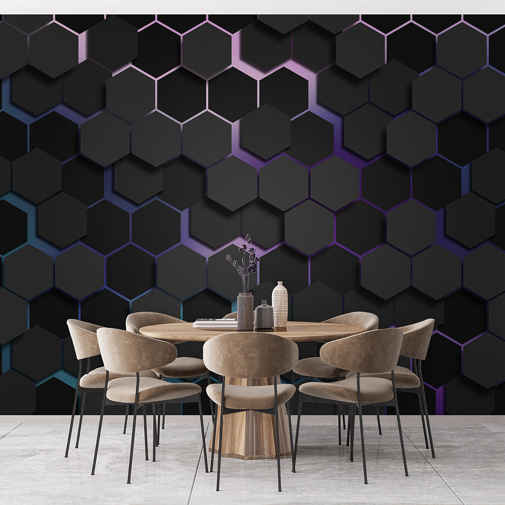 Esagoni scuri luminosi — ambiente 3