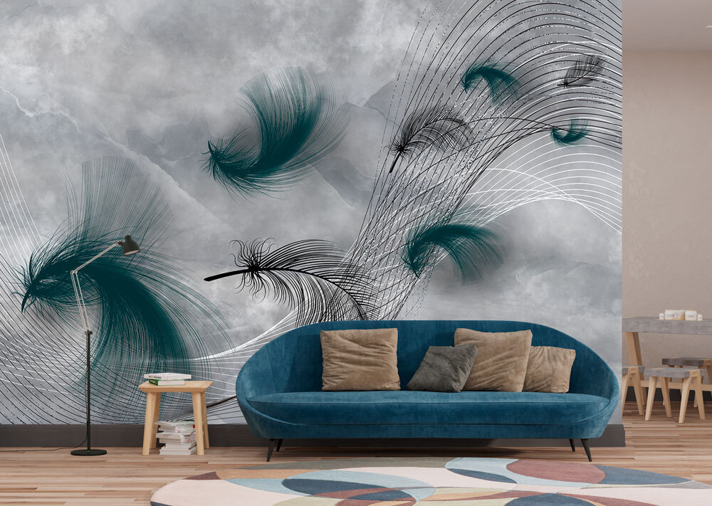 Piume scure tra linee — ambiente 2