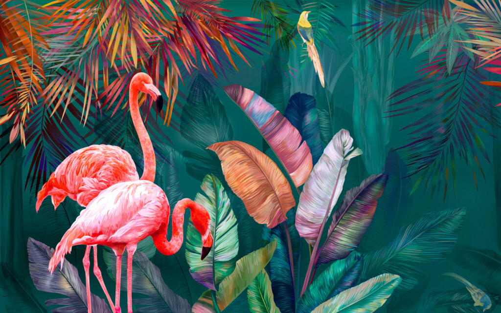 Foglie tropicali vivaci — design completo
