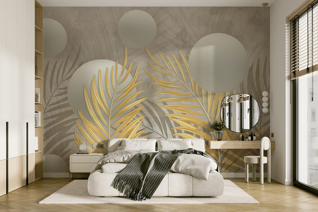 Foglie dorate e sfere — ambiente 4