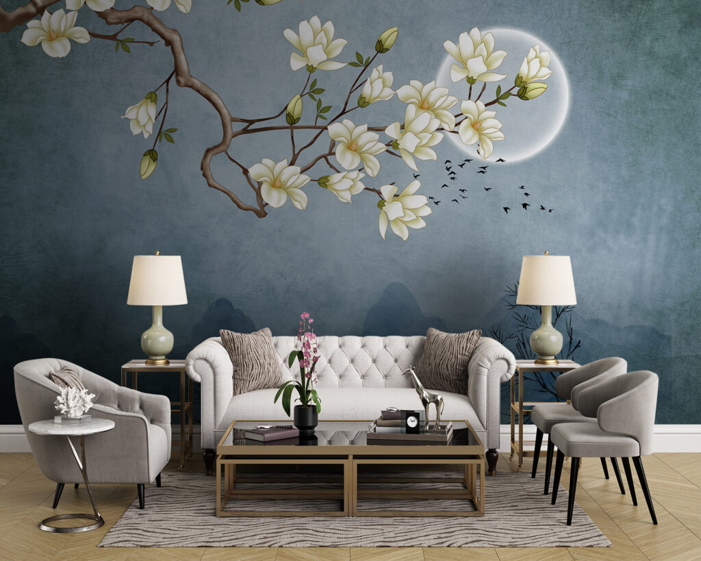 Fiori bianchi e luna — ambiente 1