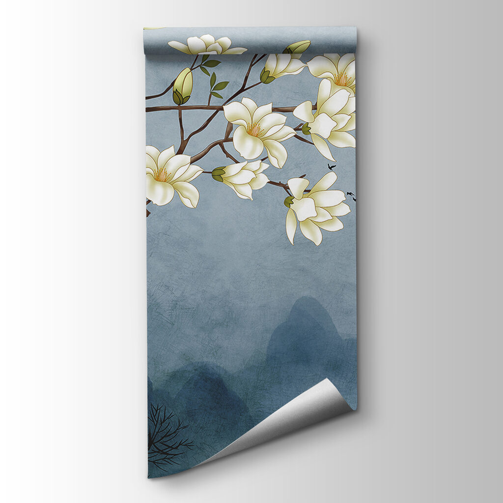 Fiori bianchi e luna — vista del prodotto