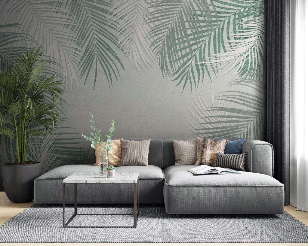 Palme su fondo chiaro — ambiente 9