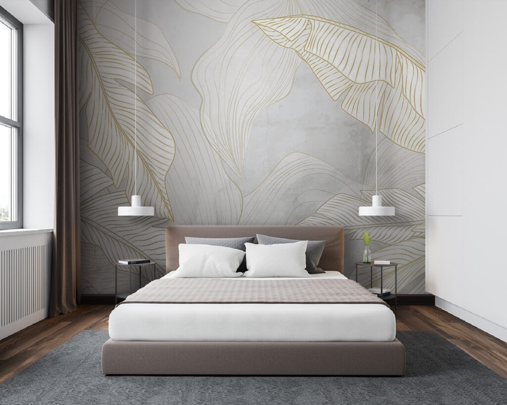 Foglie bianche e dorate — ambiente 2