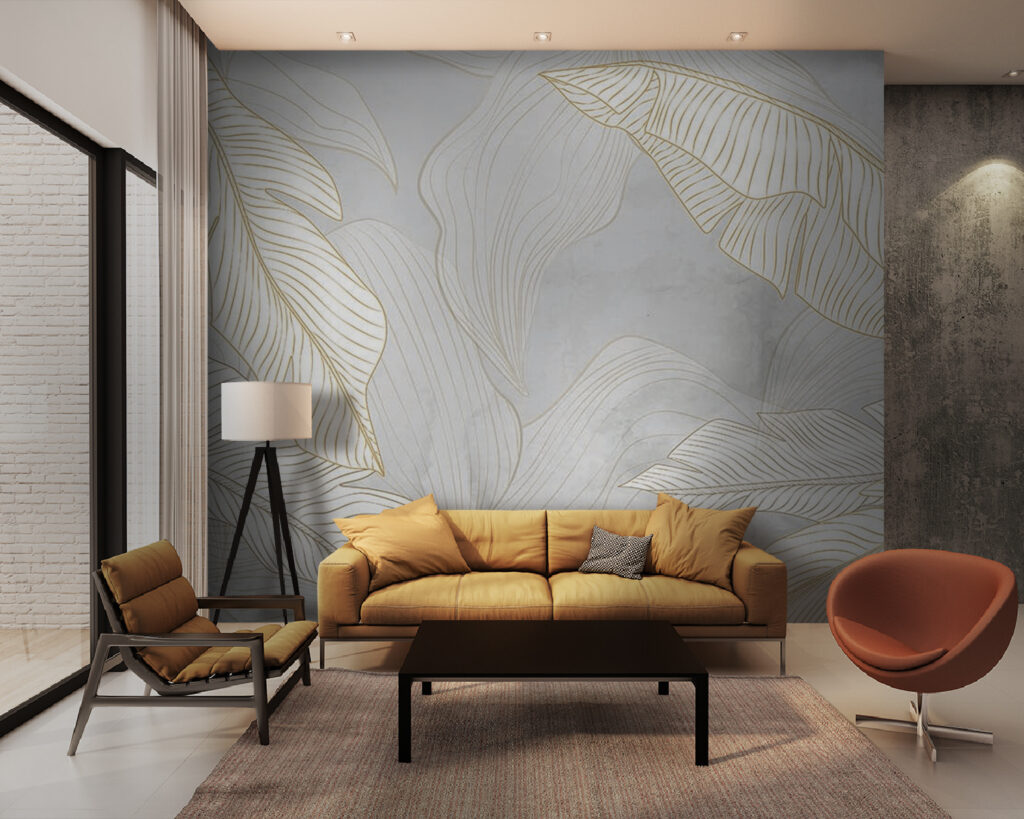 Foglie bianche e dorate — ambiente 5
