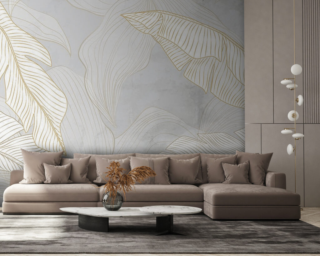 Foglie bianche e dorate — ambiente 9