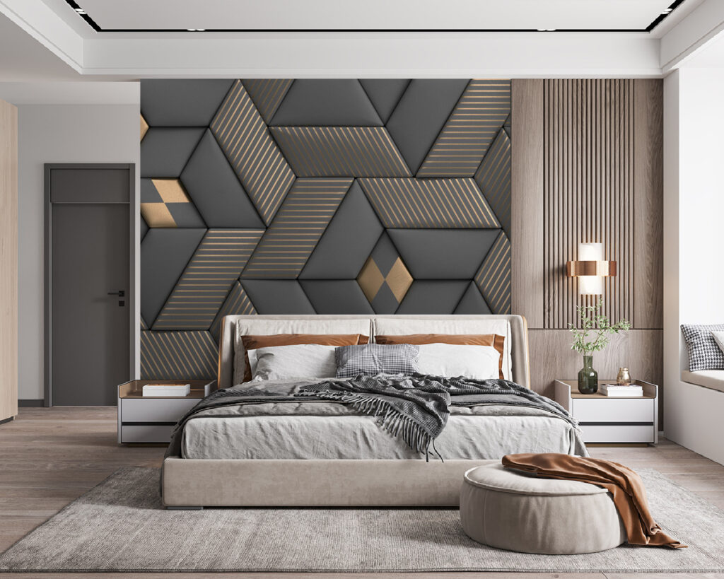 Cubi scuri, costole dorate — ambiente 5