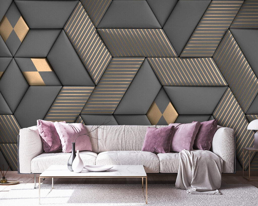 Cubi scuri, costole dorate — ambiente 7