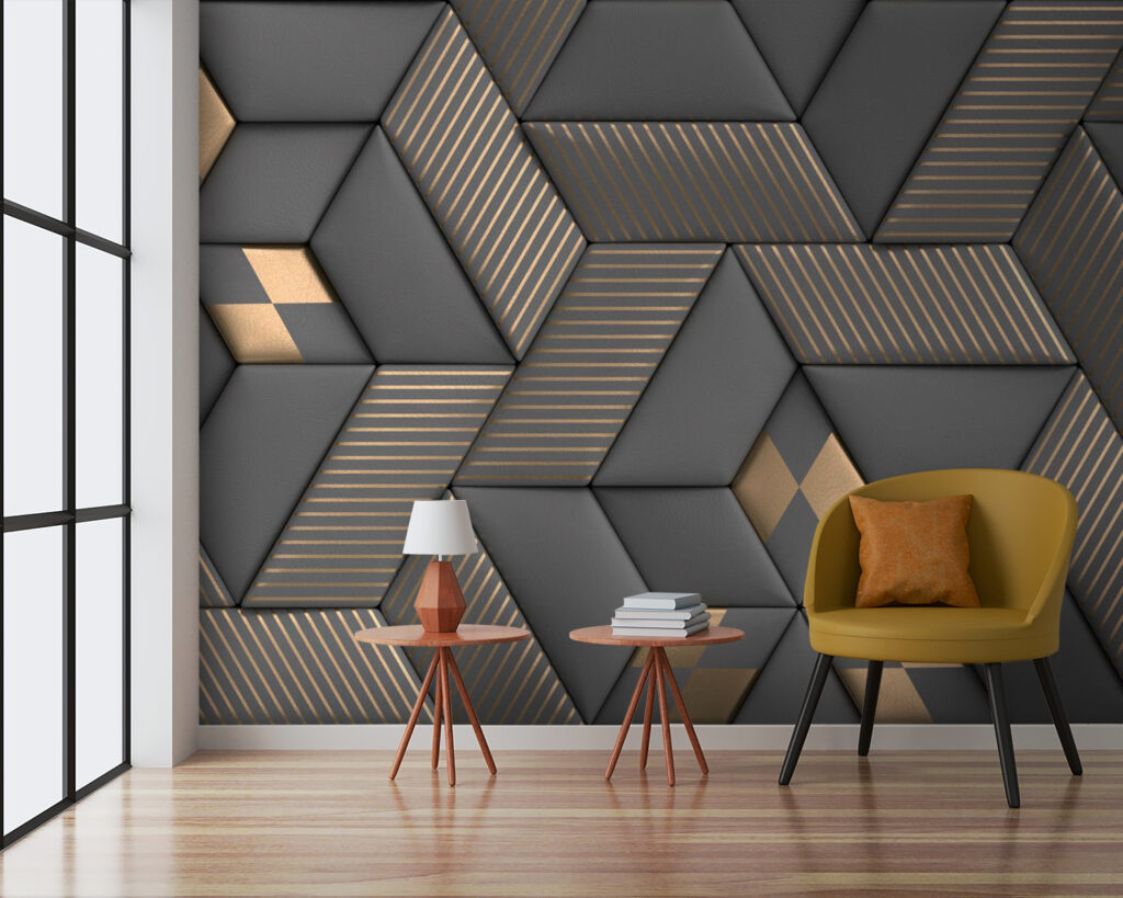 Cubi scuri, costole dorate — ambiente 6