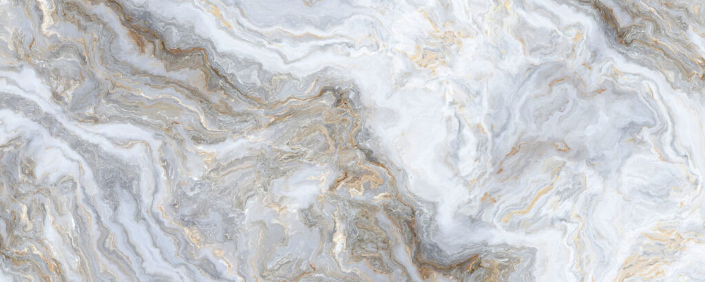 Strisce grigie, venature dorate — design completo