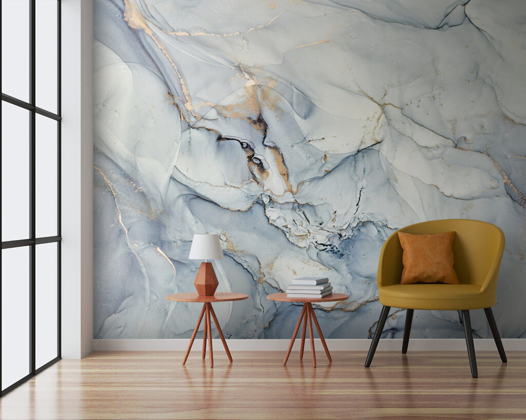 Campiture azzurre, venature grigie — ambiente 4