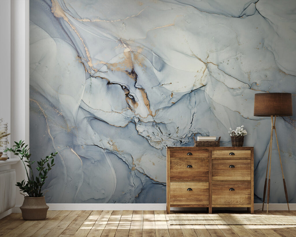 Campiture azzurre, venature grigie — ambiente 6
