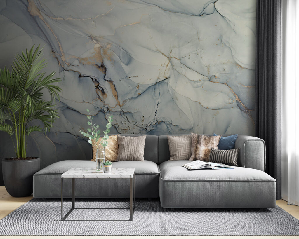 Campiture azzurre, venature grigie — ambiente 9