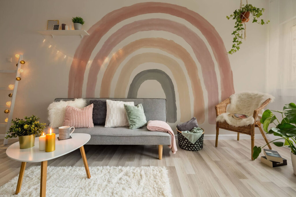 Arcobaleno caldo ad acquerello — ambiente 1