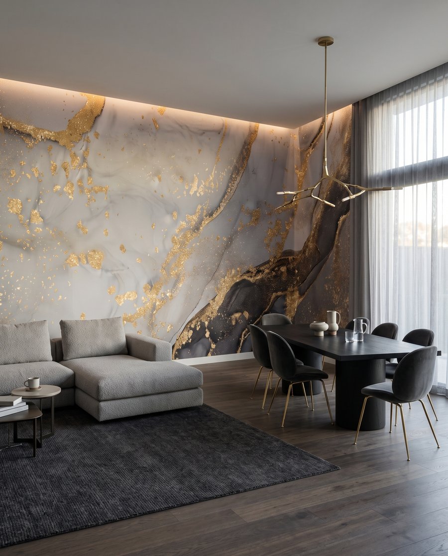 Sentieri d’oro nel marmo — ambiente 3