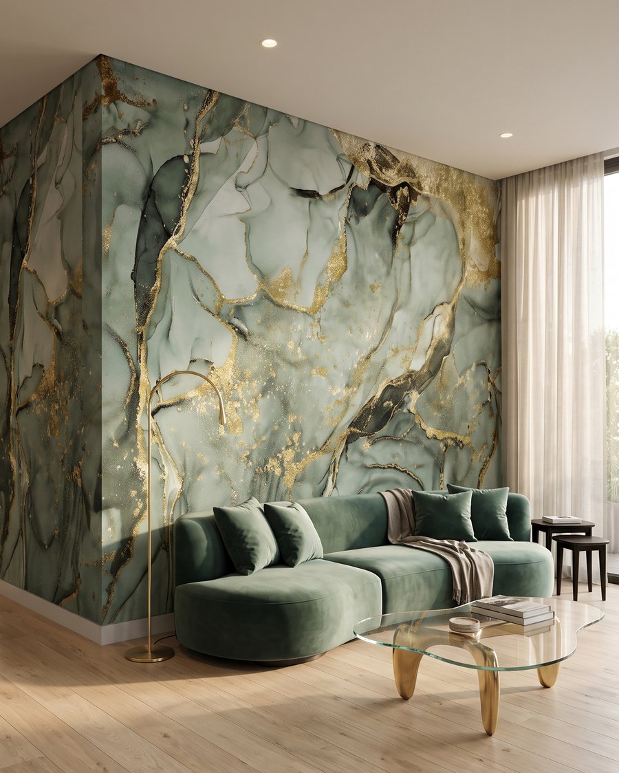 Sentieri d’oro nel marmo — ambiente 1