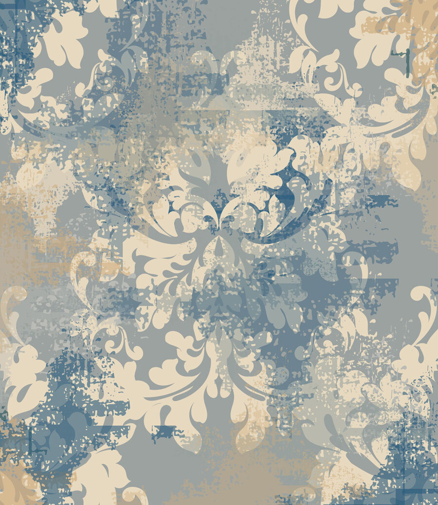 Ornamenti su grigio azzurro — design completo