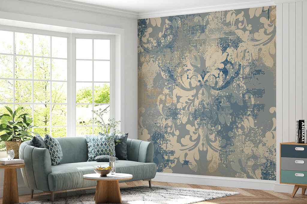 Ornamenti su grigio azzurro — ambiente 2