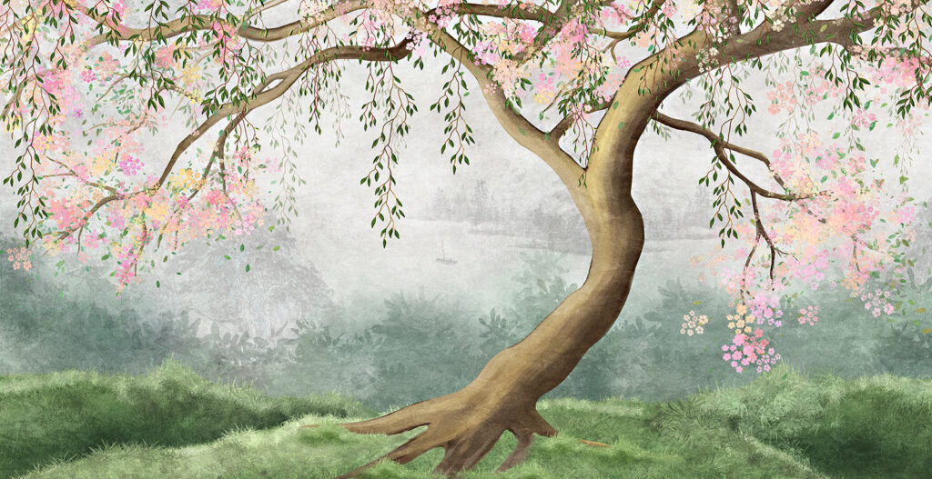 Albero in fiore — design completo