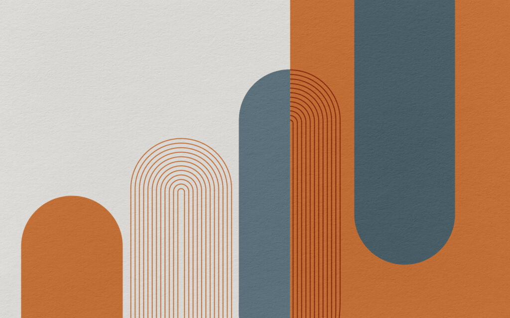 Archi caldi e blu — design completo