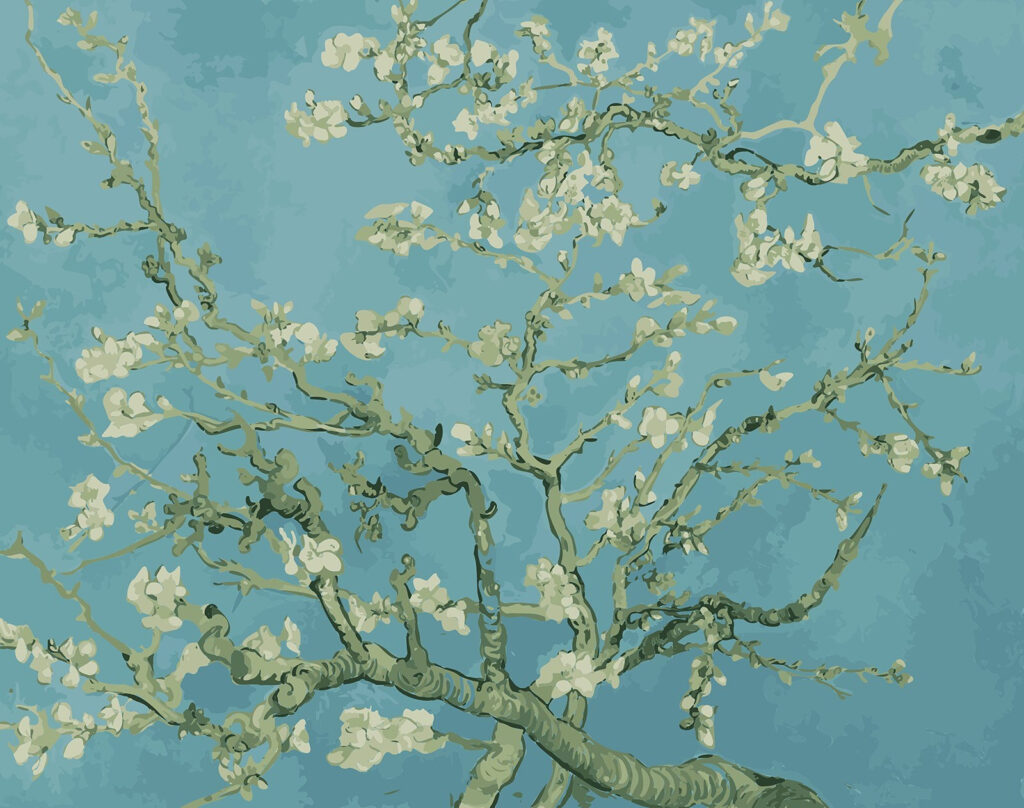 Rami tortuosi e fiori — design completo