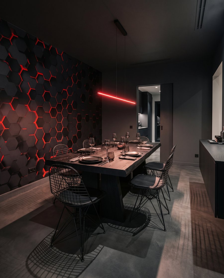 Luce tra esagoni — ambiente 6