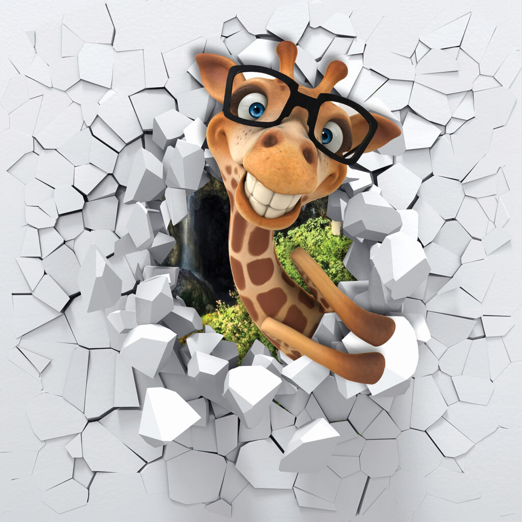 Giraffa nel varco — design completo