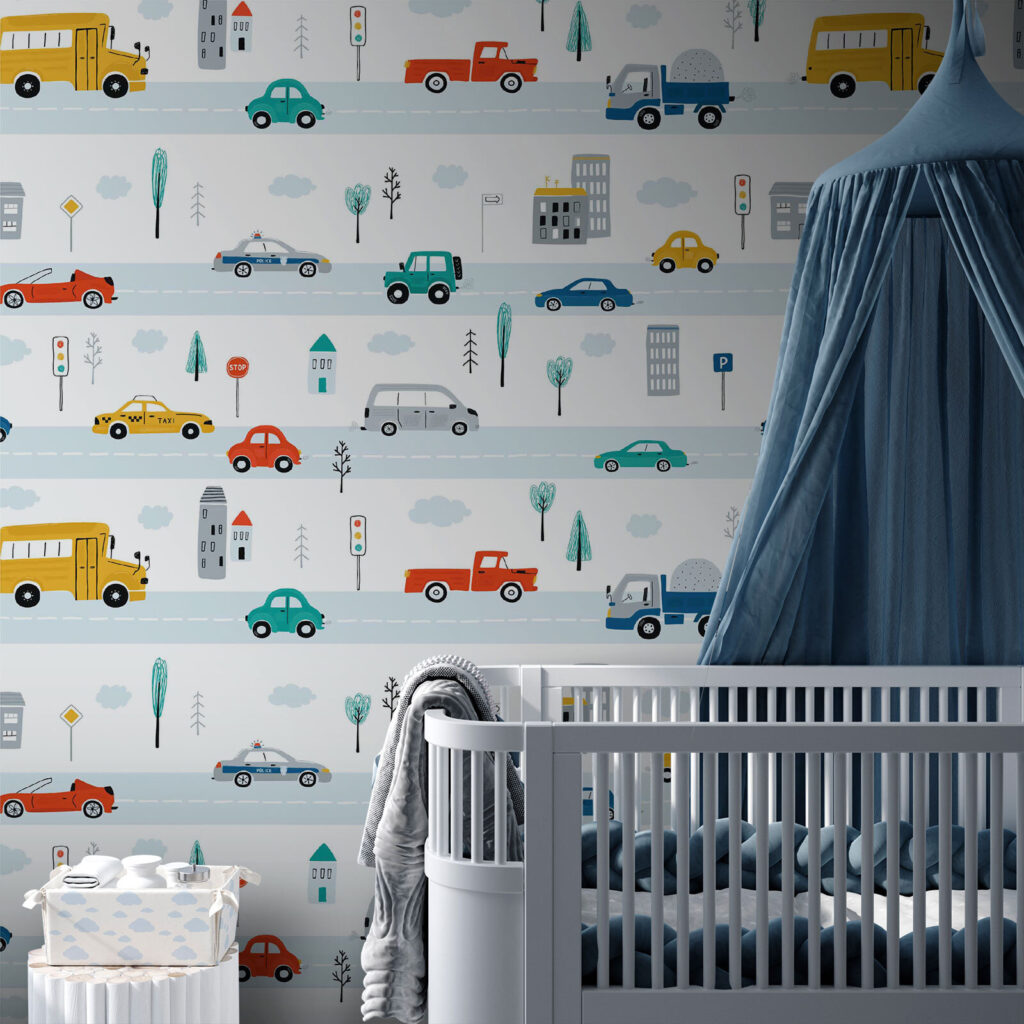 Piccole auto in fila — ambiente 2
