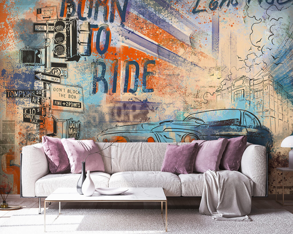 Auto d’epoca in collage — ambiente 2