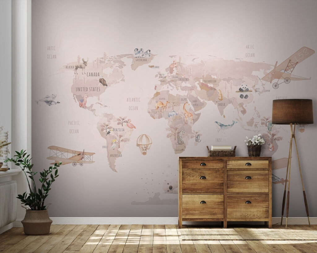 Rotte rosa sulla mappa — ambiente 3