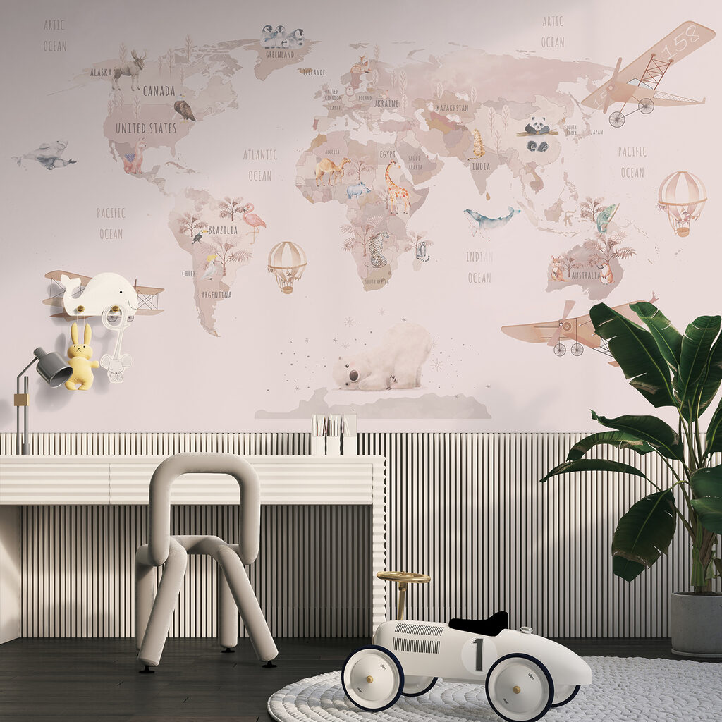 Rotte rosa sulla mappa — ambiente 4