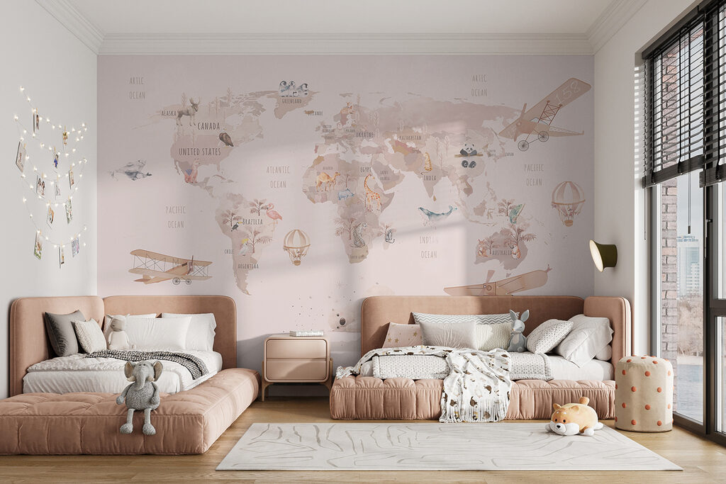 Rotte rosa sulla mappa — ambiente 5