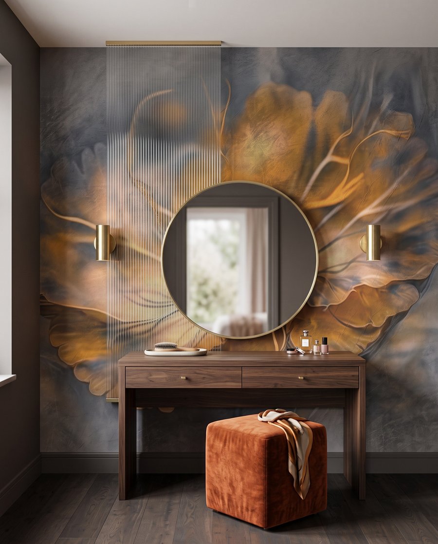 Fiore in luce ambrata — ambiente 2