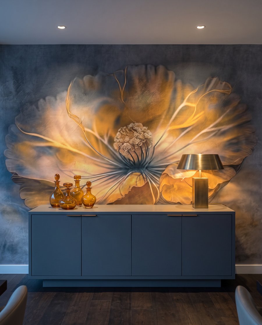 Fiore in luce ambrata — ambiente 4