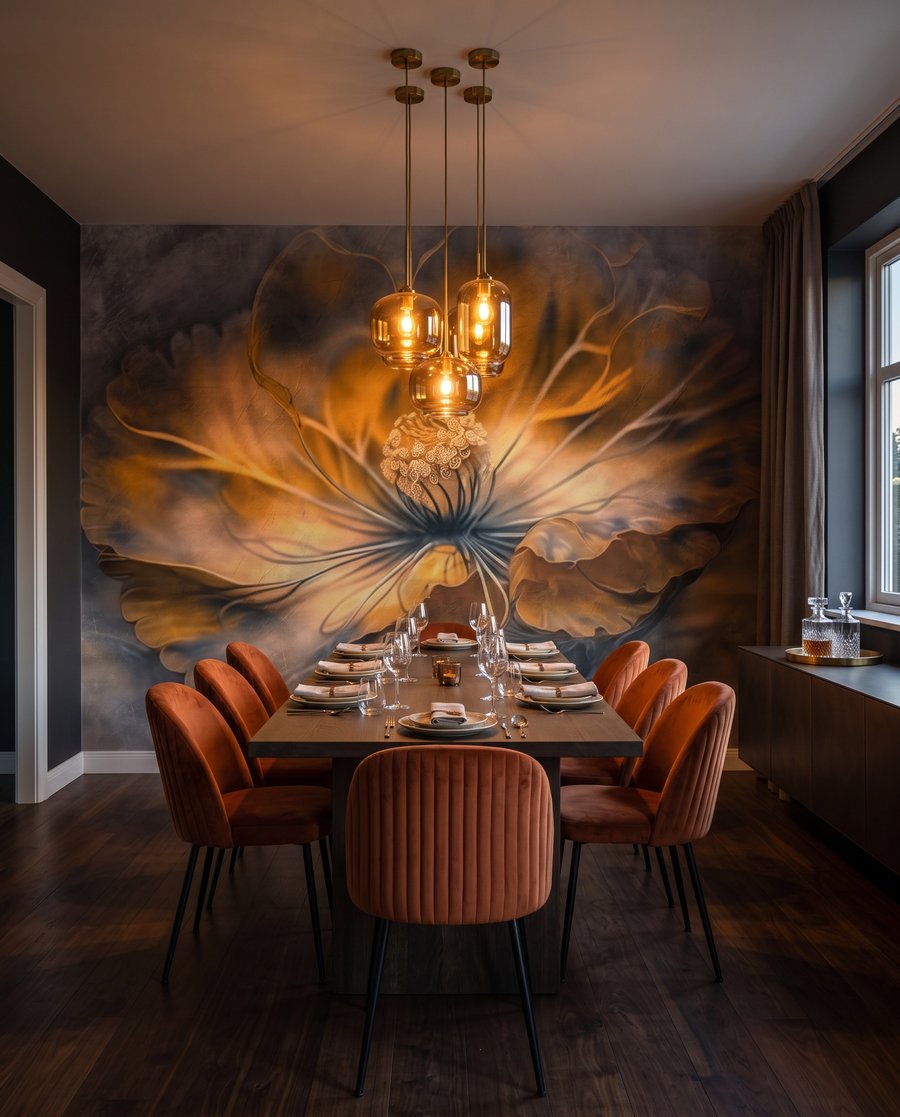 Fiore in luce ambrata — ambiente 6
