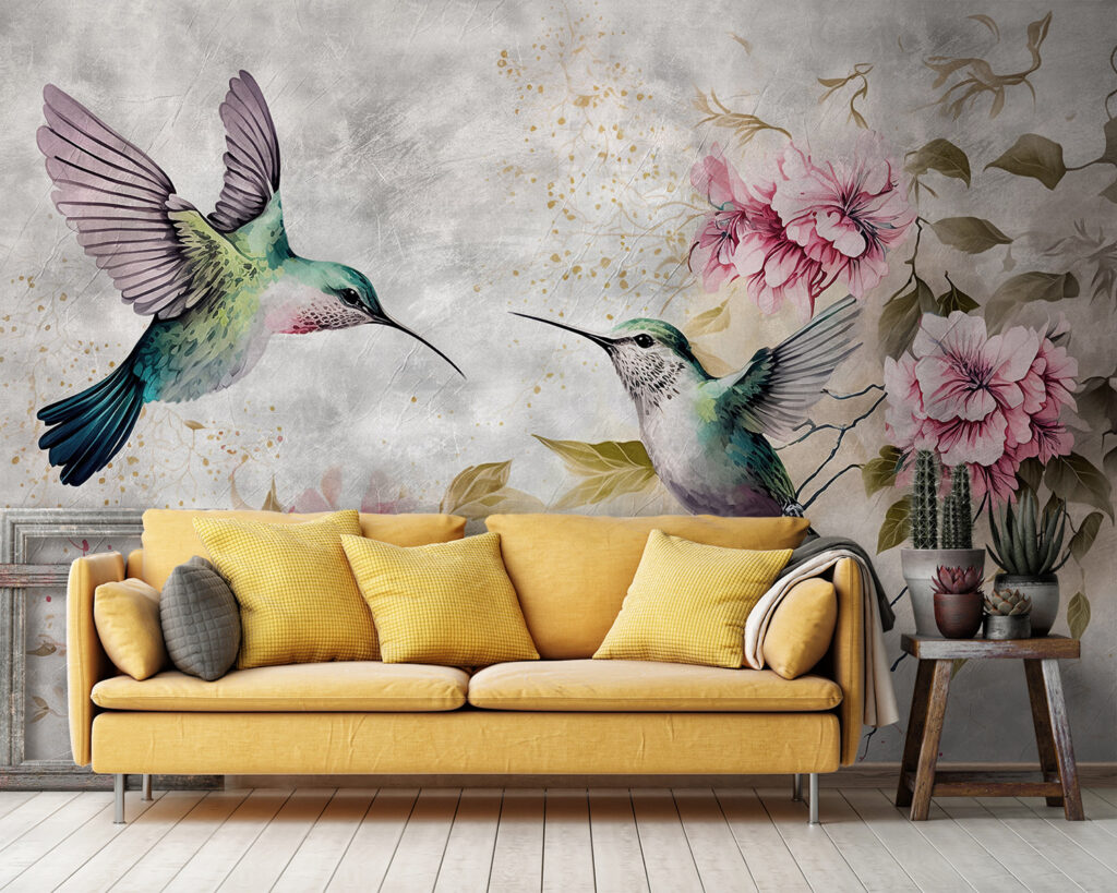 Colibrì accanto ai fiori — ambiente 2