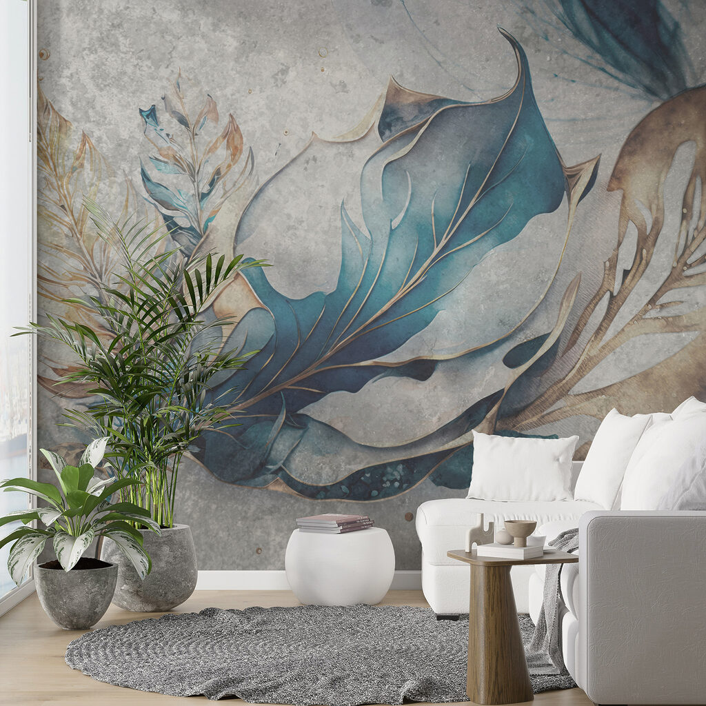 Foglie blu con oro — ambiente 5