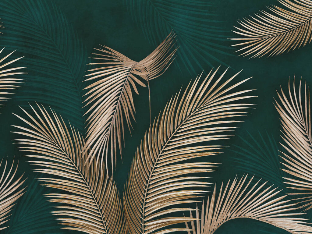Palme su verde bosco — design completo