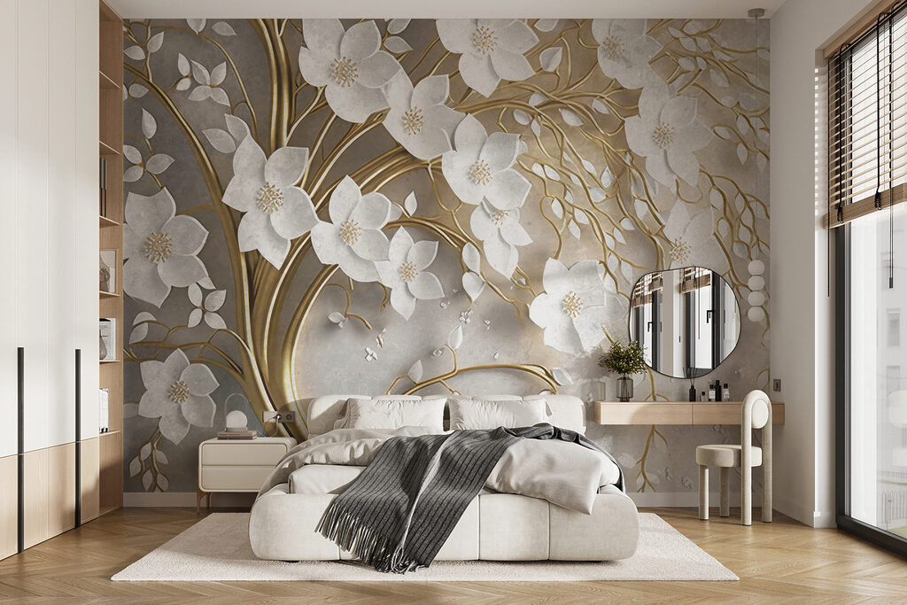 Fiori su sfondo grigio — ambiente 4