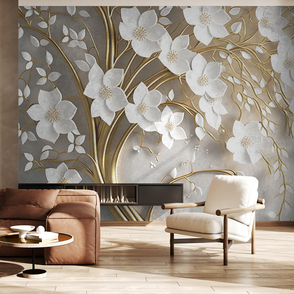 Fiori su sfondo grigio — ambiente 1