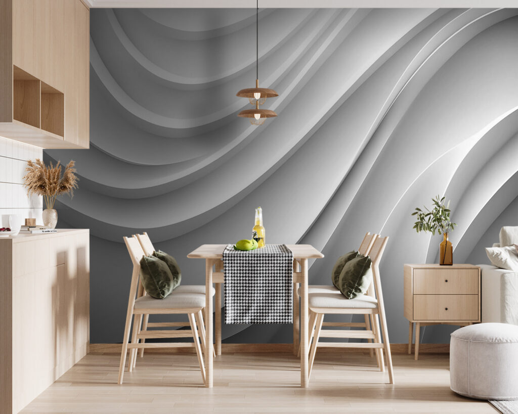Flusso di pieghe bianche — ambiente 3