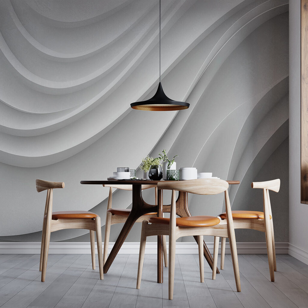 Flusso di pieghe bianche — ambiente 5