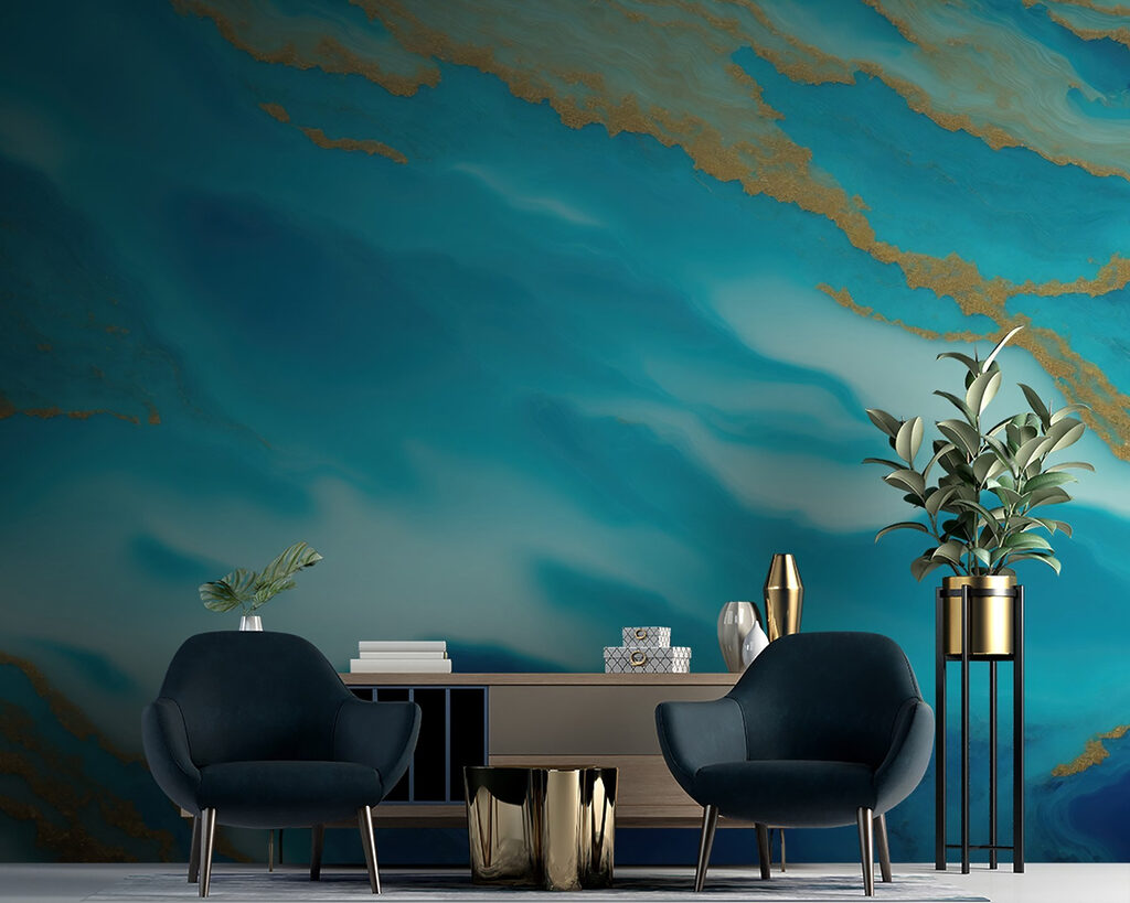 Turchese e venature d’oro — ambiente 2