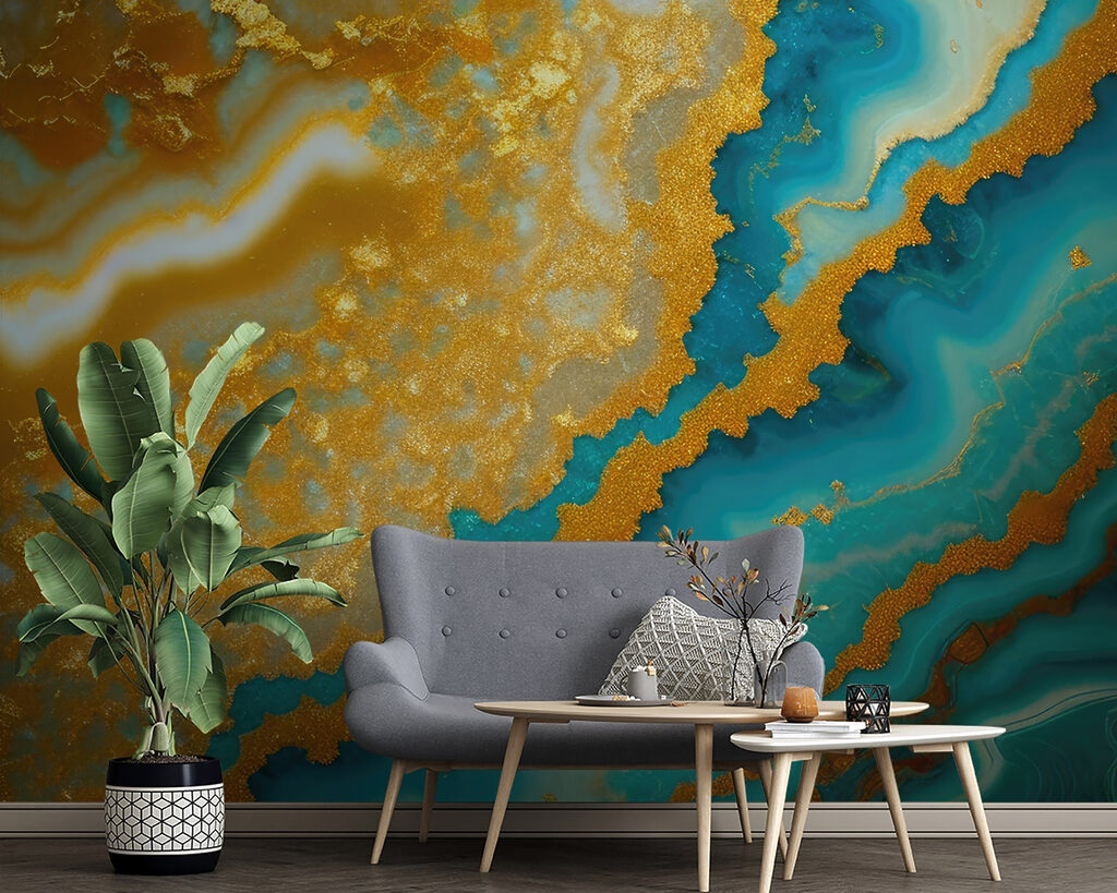 Strati d’oro su turchese — ambiente 2