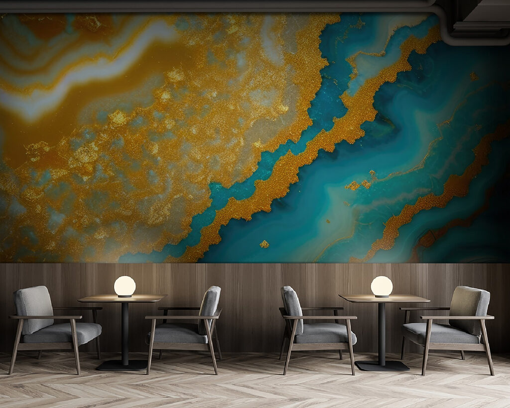 Strati d’oro su turchese — ambiente 4