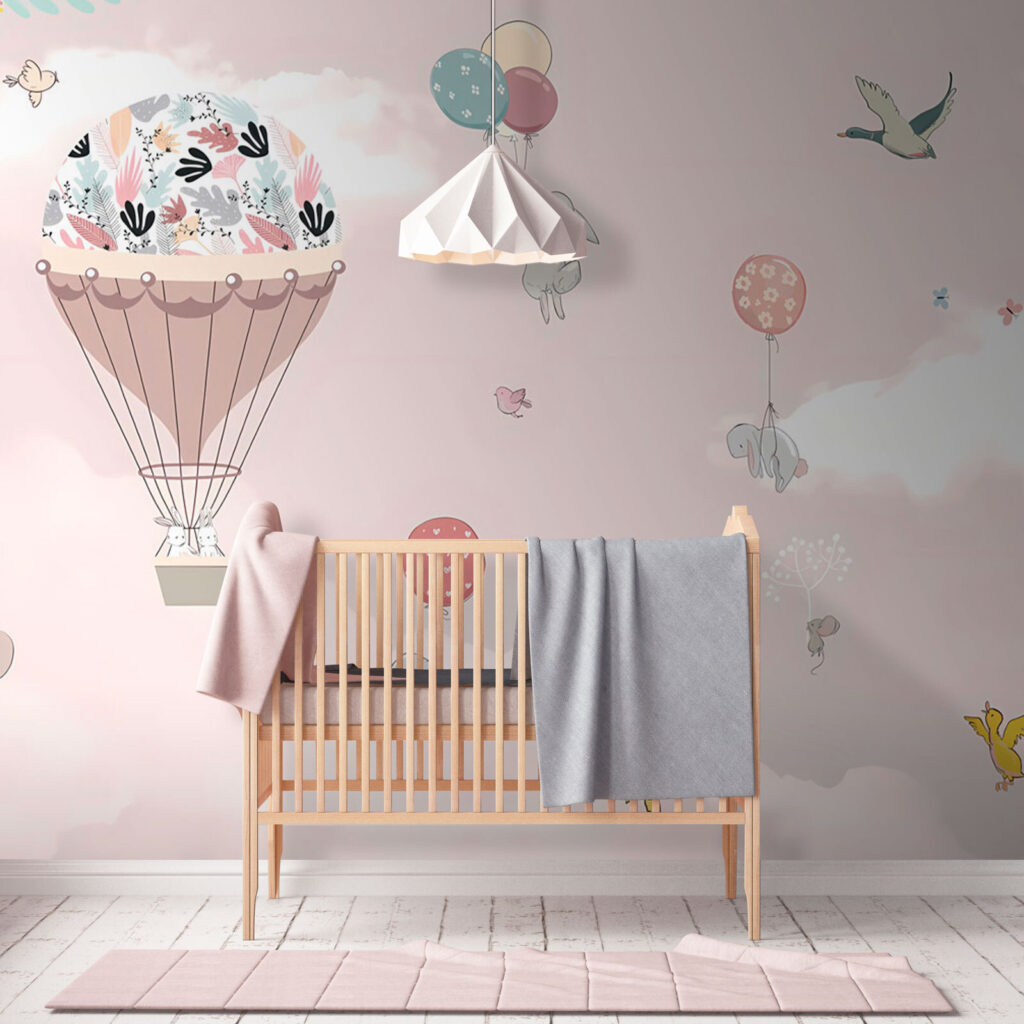 Animali nel cielo rosa — ambiente 1