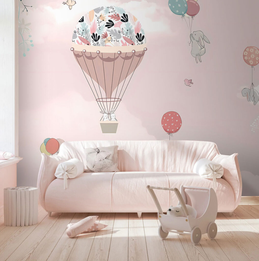 Animali nel cielo rosa — ambiente 2