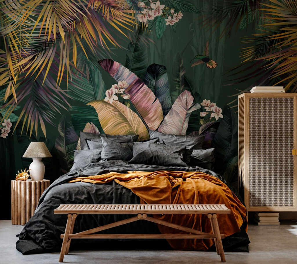 Foglie tropicali e fiori — ambiente 2